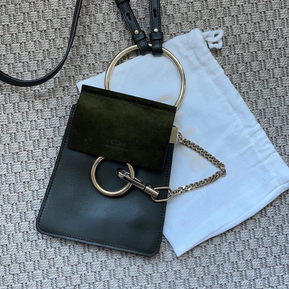 Chloe Faye Small Bracelet Bag - Dark green